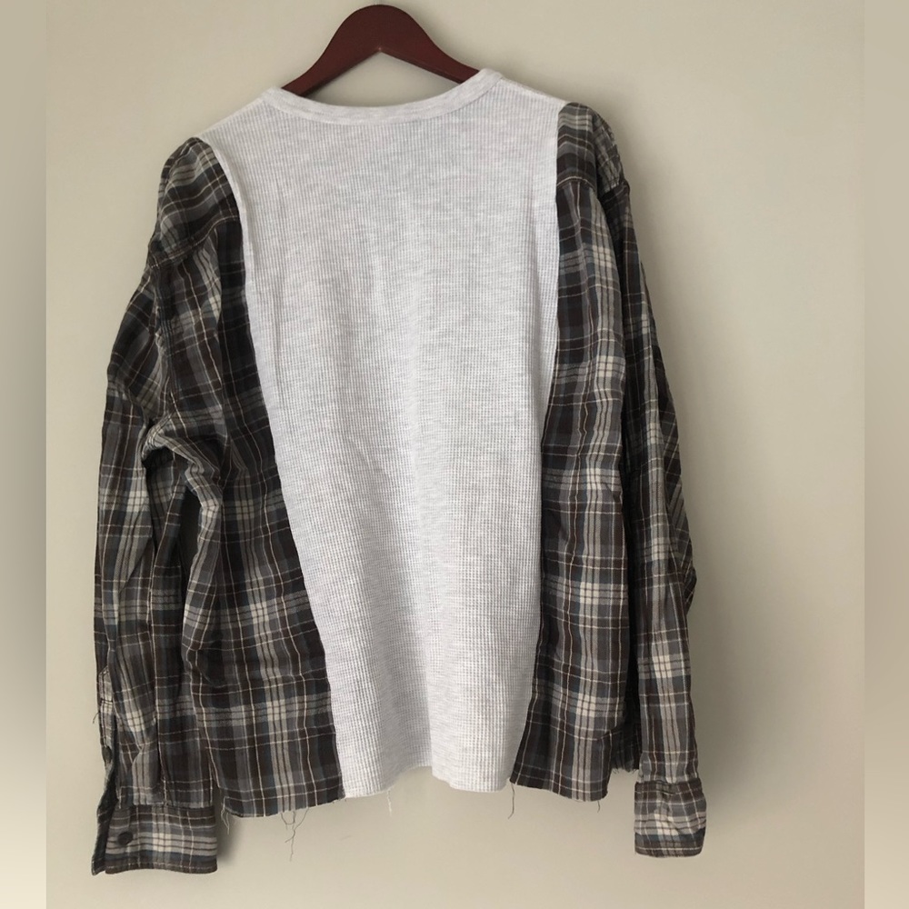 Flannel Henley Rework - Picture 2 of 3